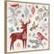 Woodcut Christmas III by Daphne Brissonnet Canvas Wall Art Print Framed
